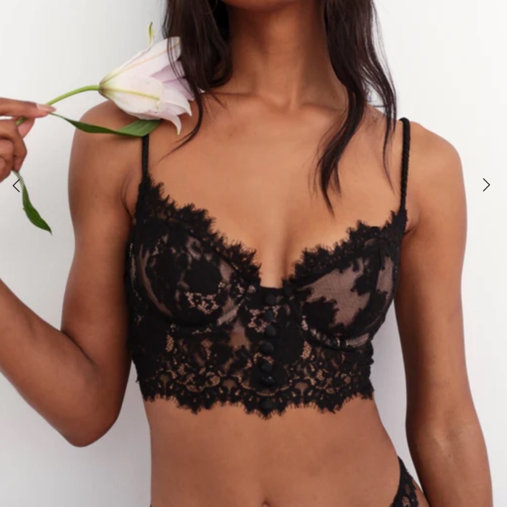 For Love and Lemons LeFaye Lace Underwire Bra